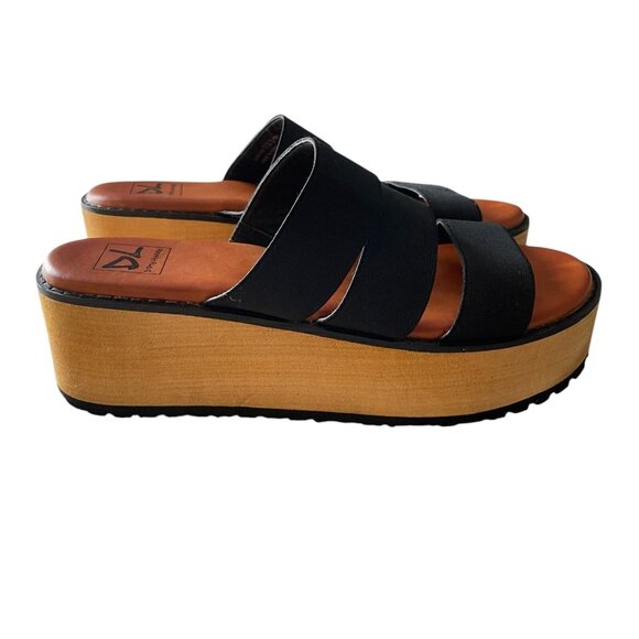 Dirty Laundry Shoes - Dirty Laundry Chunky Platform Sandal Womens Sz 7 Y2K 2000s Black Slip-On Strappy